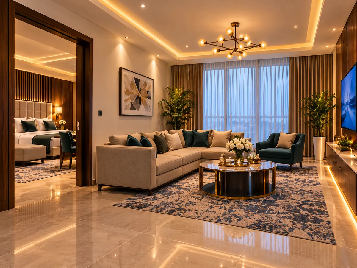 Luxury suite lounge design concept